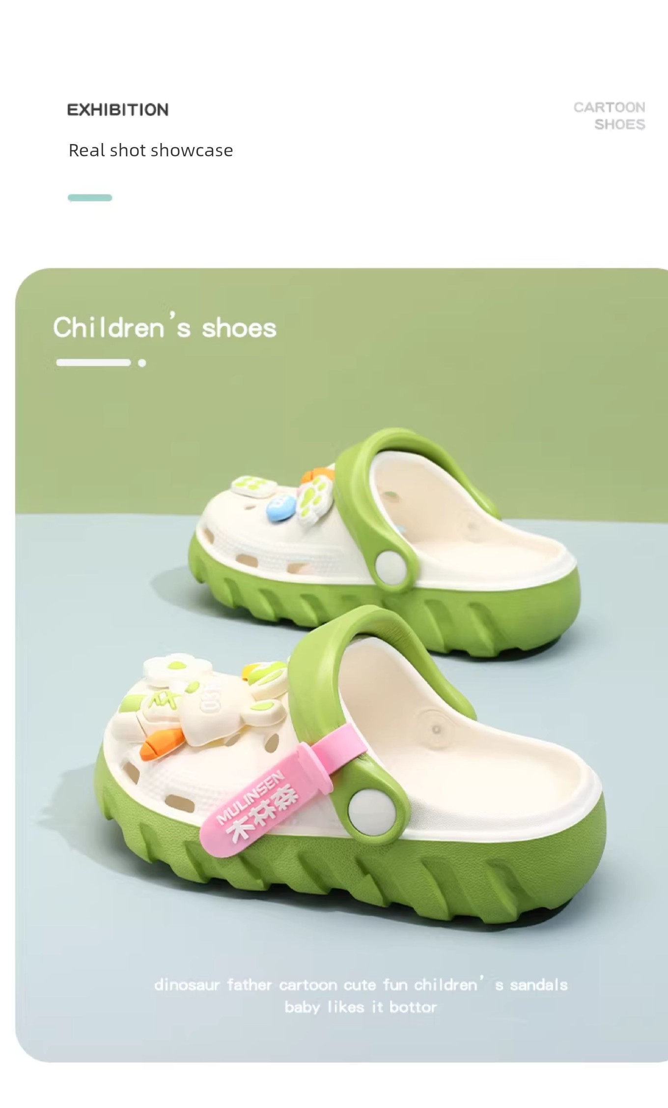 Mlskms-Vautid Girl Hole Shoes New Arrival Outdoor Non-Slip Kids Slippers Cherry Blossom Sandals Baby Girl Beach Shoes — 43