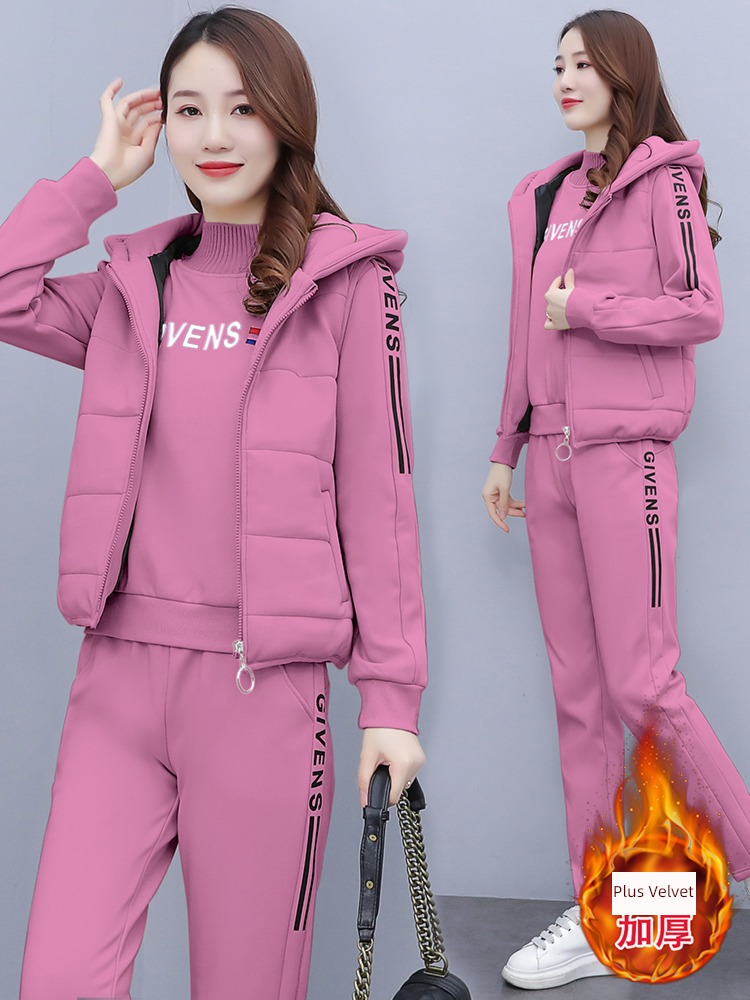 Foreign style Plush thickening ma'am Autumn and winter Athletic Wear