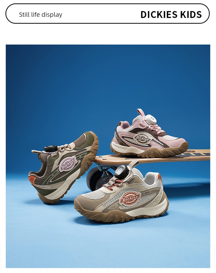 Dickies Kidsren's Outdoor Hiking Shoes New Autumn Breathable Kidsren's Shoes Knob Buckle Sports Shoes Versatile Casual Shoes — 17