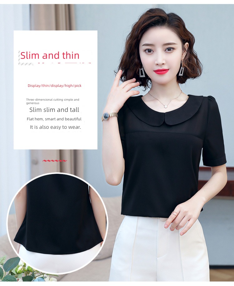 Women 2020 summer Foreign style Small shirt Very immortal Short sleeve