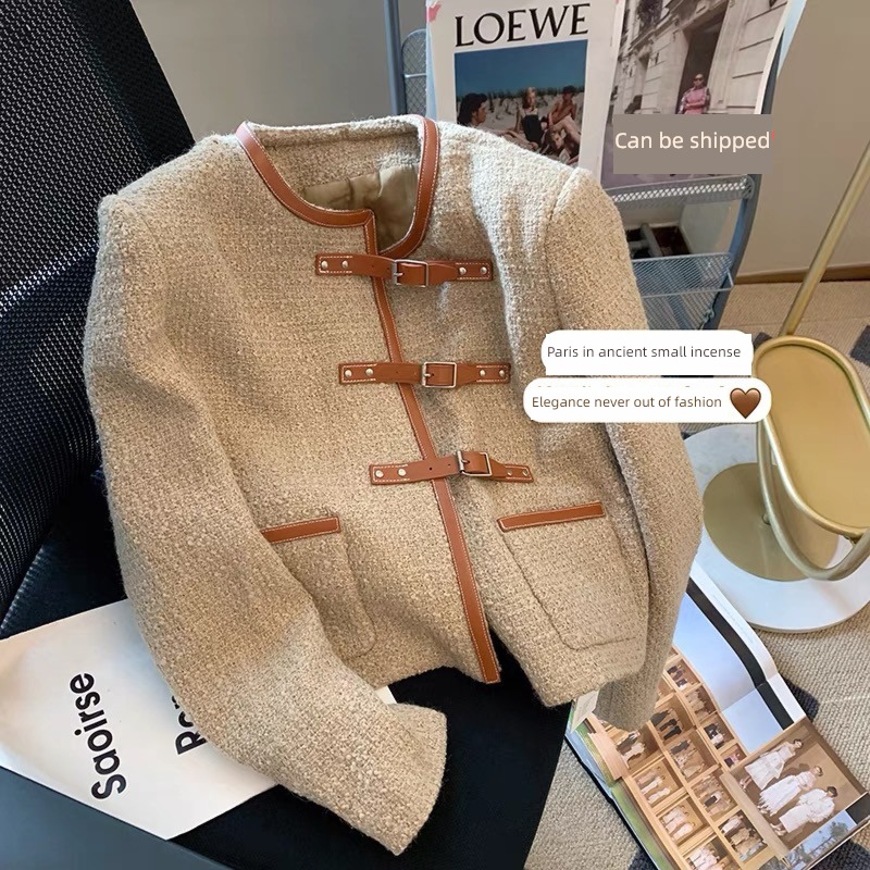 Little fragrance have cash less than that is registered in the accounts Tweed Belt buckle Jacket jacket