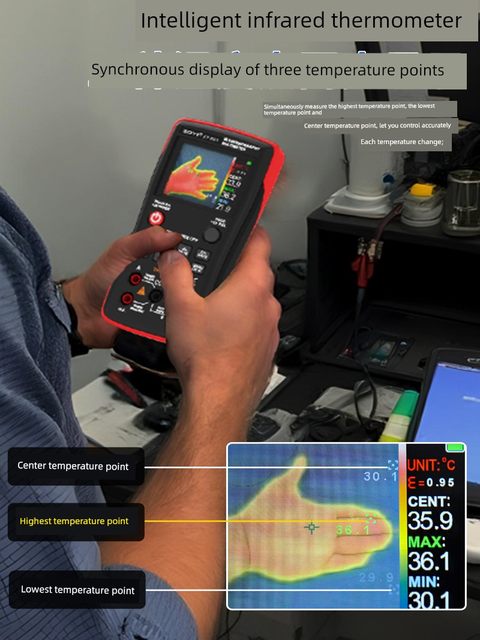 Zhongyi ZT-R01 portable thermal imager multimeter two-in-one function floor heating leakage detection high-definition temperature measurement