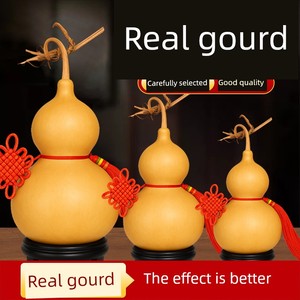 Natural Gourd Pendant, Real Gourd with a Dragon Head, Good Luck Ornament for Door-To-Door Placement in the Living Room,