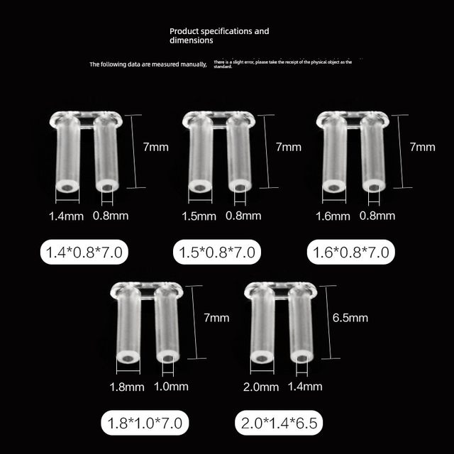 Frameless glasses accessories frame double glue plug plastic screw plastic plug frameless plastic plug 5 types available
