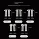 Frameless glasses accessories frame double glue plug plastic screw plastic plug frameless plastic plug 5 types available