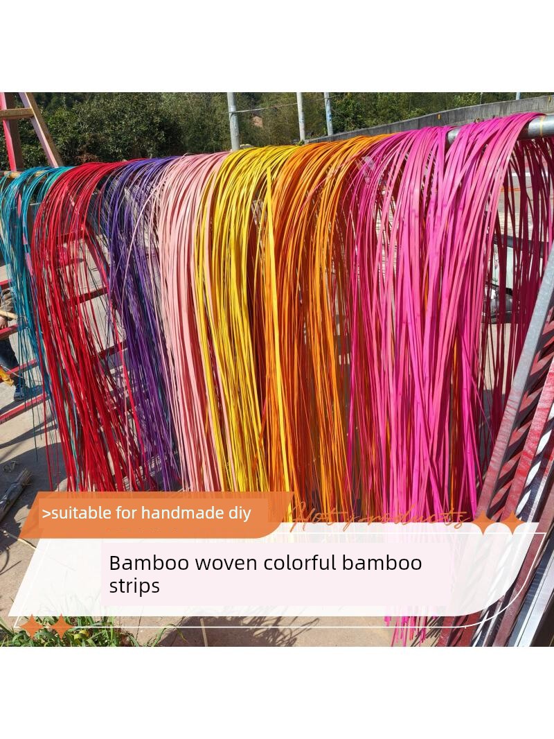 Bamboo Strips, Thin Bamboo Strips, Thin Bamboo Pieces for Landscaping, Weaving, Gardening, Floral Art, Handmade DIY Materials, Wedding Decoration Bamboo Strips