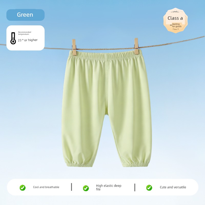 Miaotong Island Children's Pants, Infant and Toddler Big Bottom Pants, Summer Thin Breathable Baby Big Bottom Pants, Casual Pants for Outdoor Wear — 2