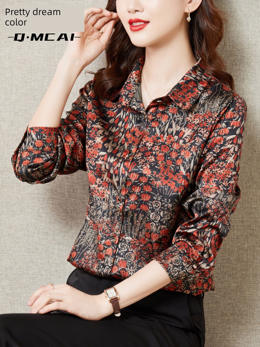 Your wife Mrs. Kuo silk shirt fashion jacket
