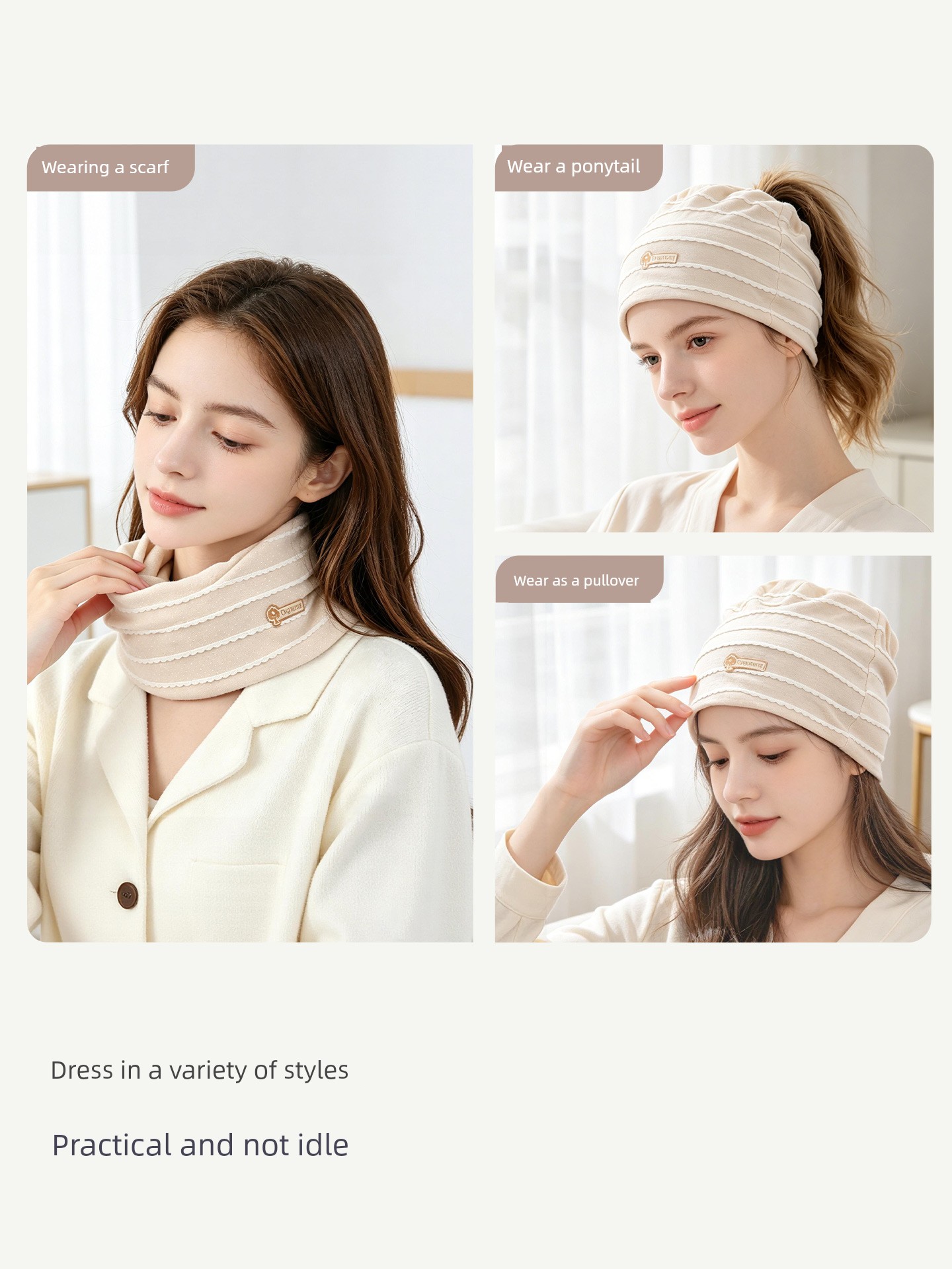 Maternity Windproof Bandana Headband Autumn Childbirth Confinement Hat — 5