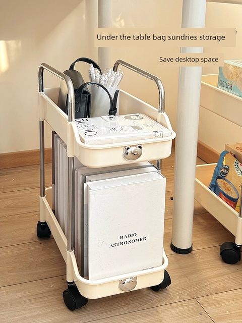 Small cart clip-on storage rack multi-layer floor-standing ultra-narrow small size bathroom kitchen refrigerator toilet toilet storage rack