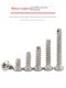 304 stainless steel cross round head cutting tail self-tapping screw disc head PT small screw M2/M2.3/M2.6/M3M4