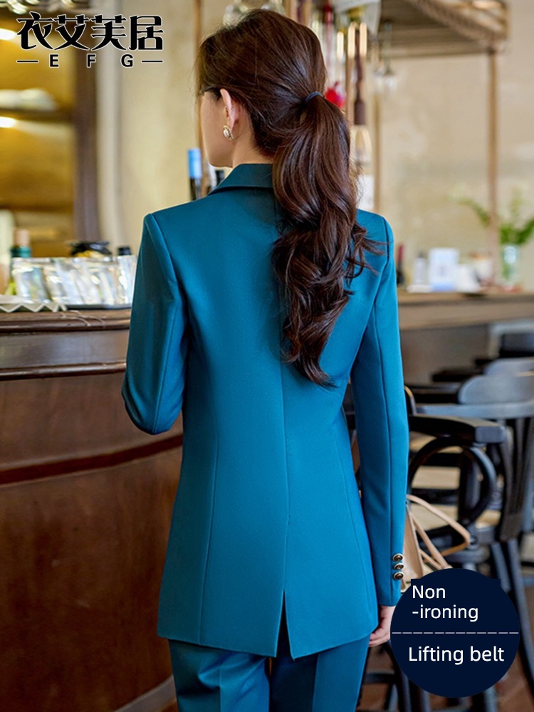 occupation Suit female 2022 new pattern Autumn and winter commute temperament college student interview ma'am formal wear coverall