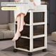 Storage cabinet drawer multi-layer plastic thickened office desk movable file storage bedside table