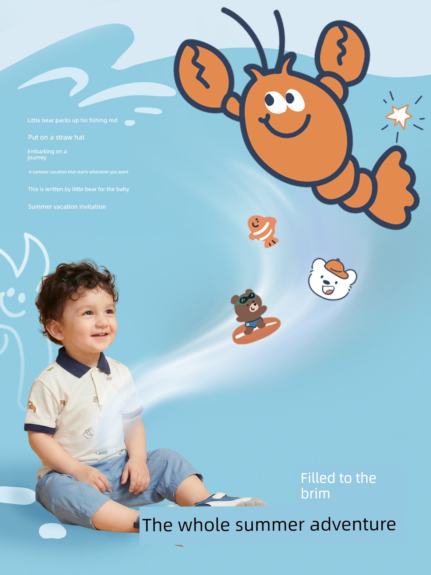 Balabala Kidsren's Clothing Baby Short-Sleeved T-Shirt Boys Infant Summer Clothing Kidsren's Tops 2026 New Style Cute and Trendy