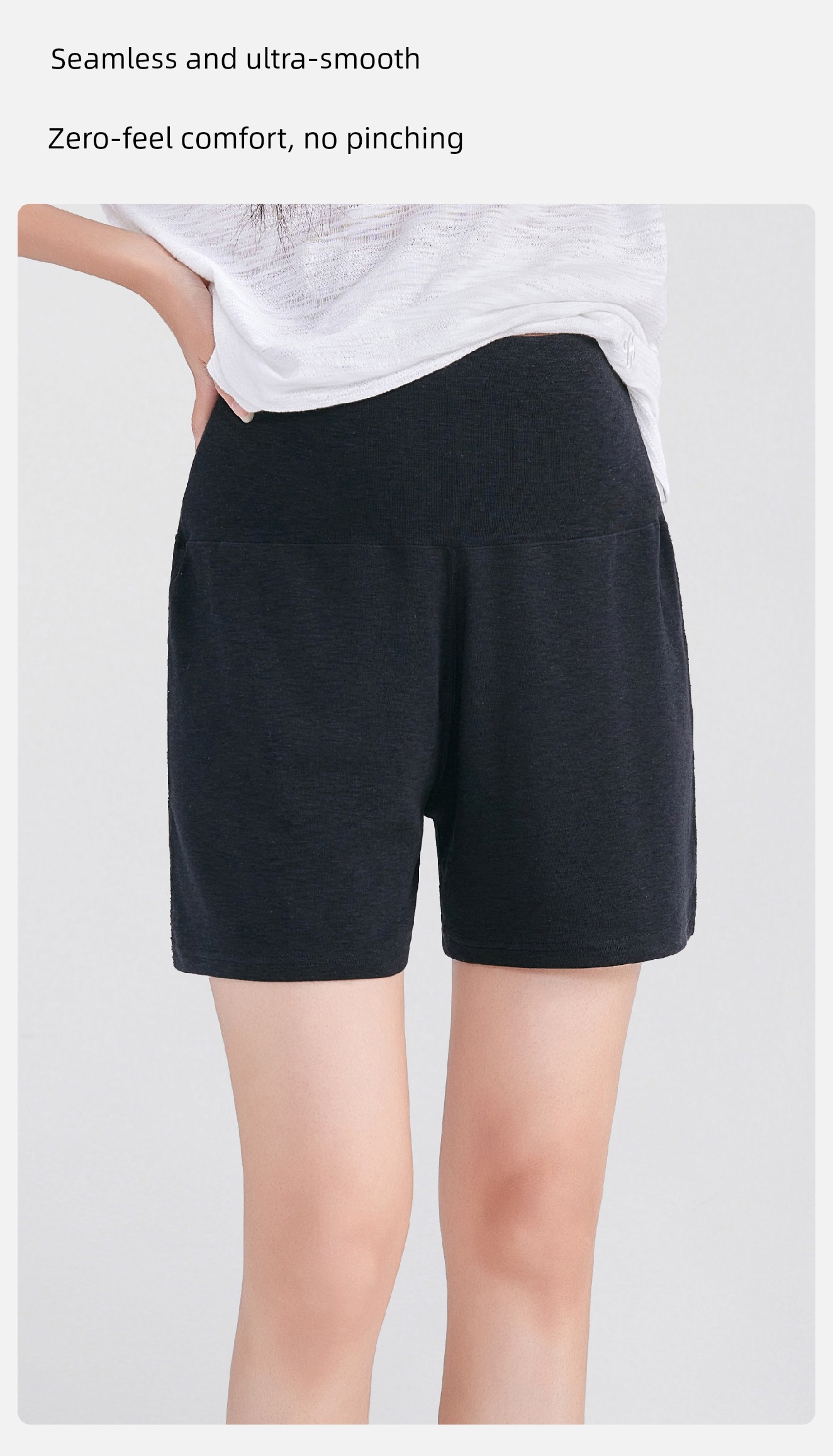 Yeehoo Maternity Shorts, Summer Thin Style, Stretchy, Suitable for Early, Mid, and Late Pregnancy, Casual Versatile Maternity Shorts — 6