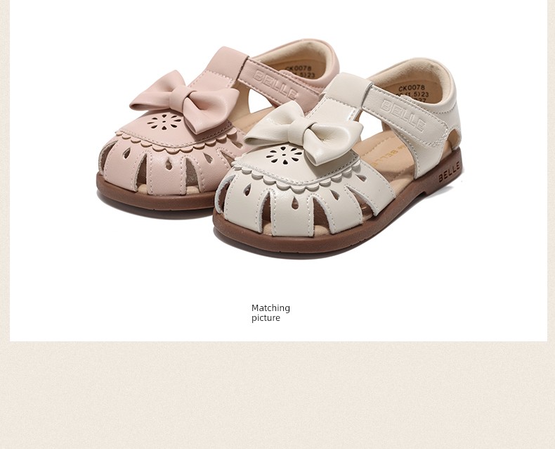 Belle Children's Shoes Girls' Sandals 2026 Summer New Soft-Soled Shoes Little Girls Princess Shoes Kidsren's Toddler Shoes — 14