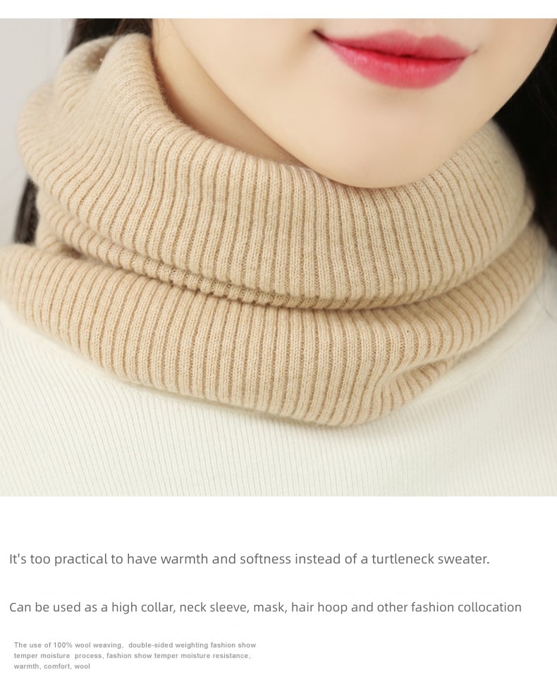 Pure cashmere winter thickening Versatile Cervical spine protection scarf
