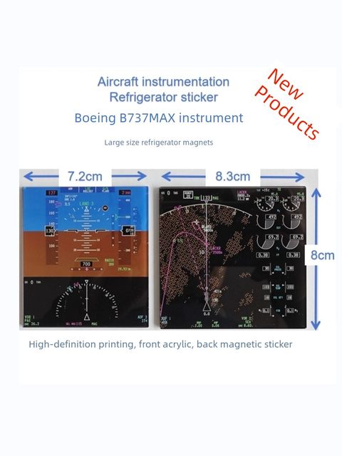 波音737飞机模型仪表冰箱贴飞行训练航空礼品纪念品飞机圣诞礼品