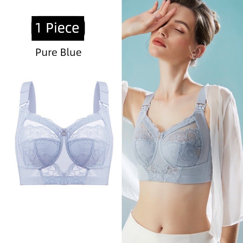 Plus-Size Nursing Bra, Ultra-Thin Full-Cup, Minimizer Maternity Bra, Anti-Sagging for Large Breasts, Postpartum Breastfeeding Bra — 1