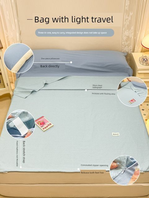 All cotton waffle hotel with dirty sleeping bags for business trip pure cotton sheets and quilt covers travel portable travel sleeping treasure
