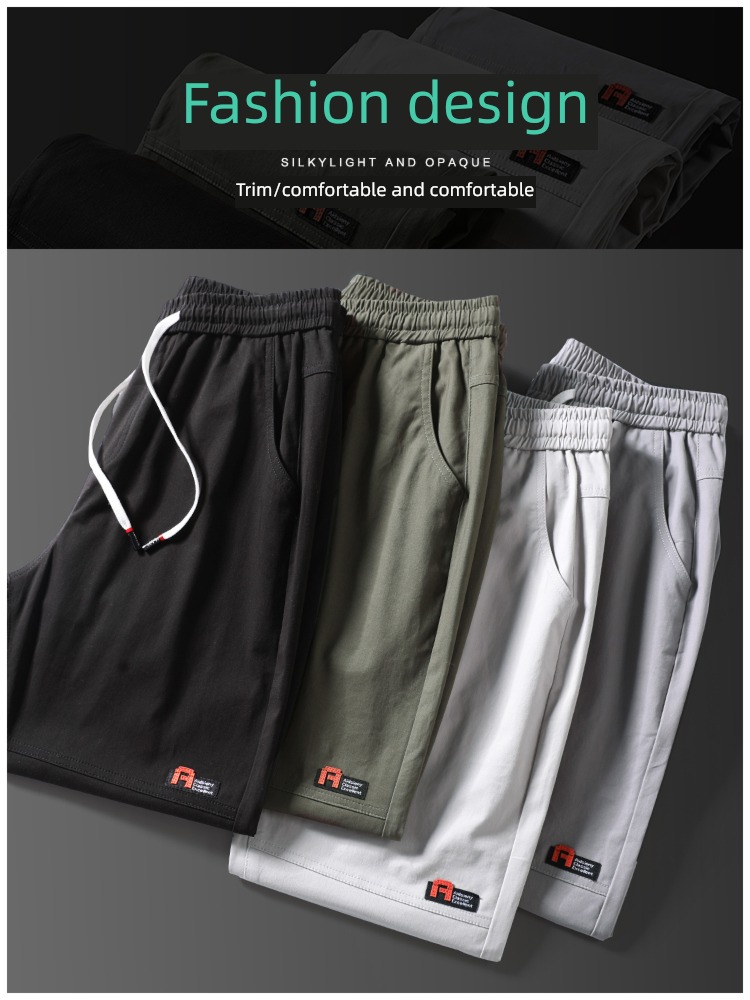 summer pure cotton Chaopai Tie one's feet man Spring and Autumn trousers