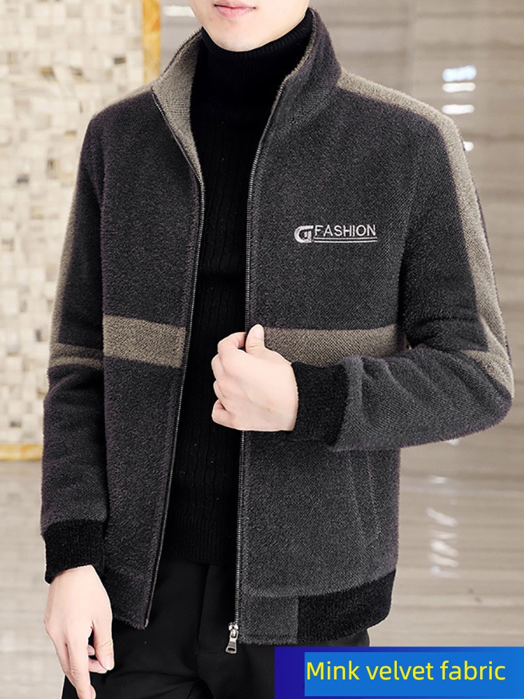 Spring and Autumn woolen overcoat winter clothes Ferret loose coat