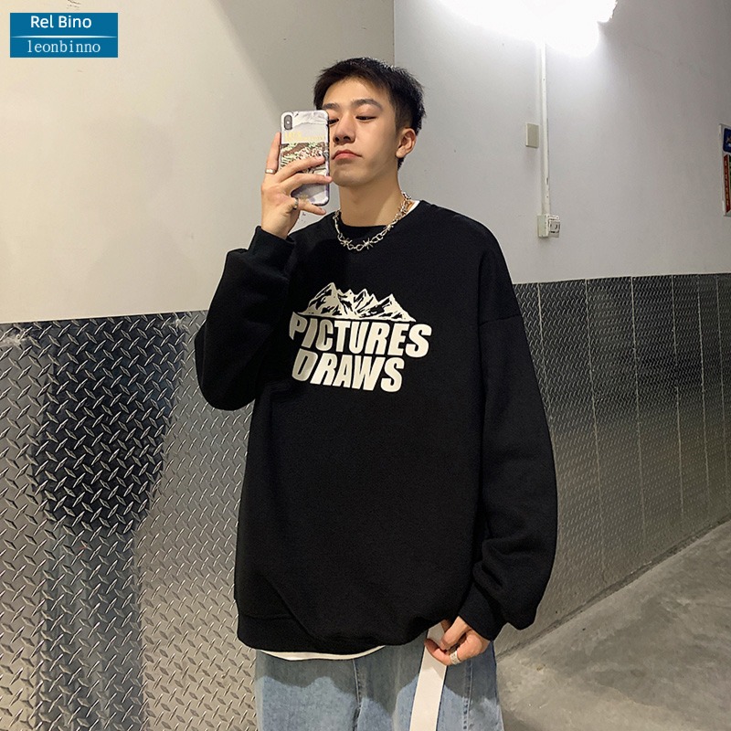 vintage black spring and autumn Condom Long sleeve Sweater