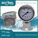 Chuck clamp type diaphragm pressure gauge Food hygiene grade diaphragm meter YNTP60BF 1MPA shock-resistant fast loading type