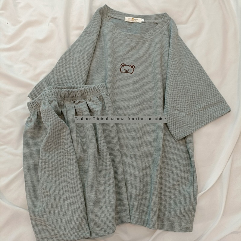 solar system pure cotton Wolfgang Bear Short sleeve female pajamas