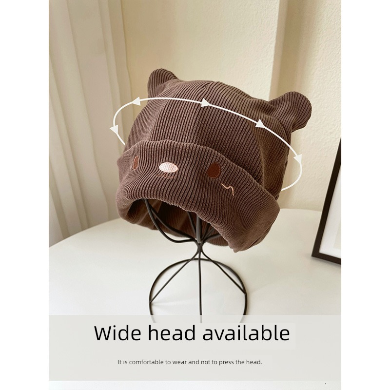 Internet celebrity female Autumn and winter Korean version lovely student knitting Hat