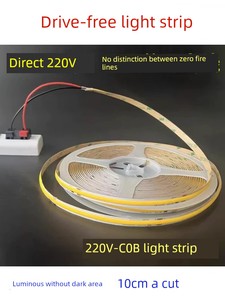 Drive-Free Cob Light Strip 220V Headless Light Embedded Super Bright LED Self-Adhesive Living Room Ceiling Linear Light 