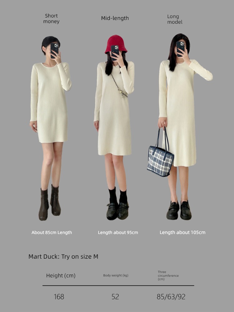 Autumn and winter Show thin Inner lap easy thickening Dress