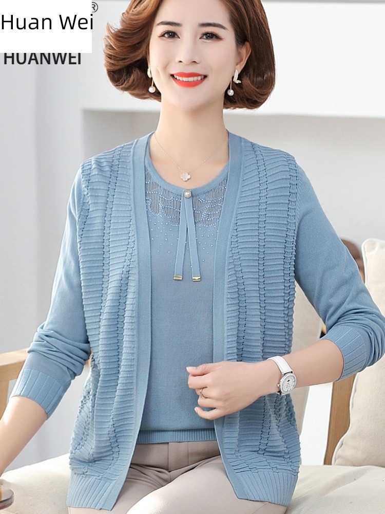 Short sleeve Sweater T-shirt Foreign style Middle aged and elderly Women's wear