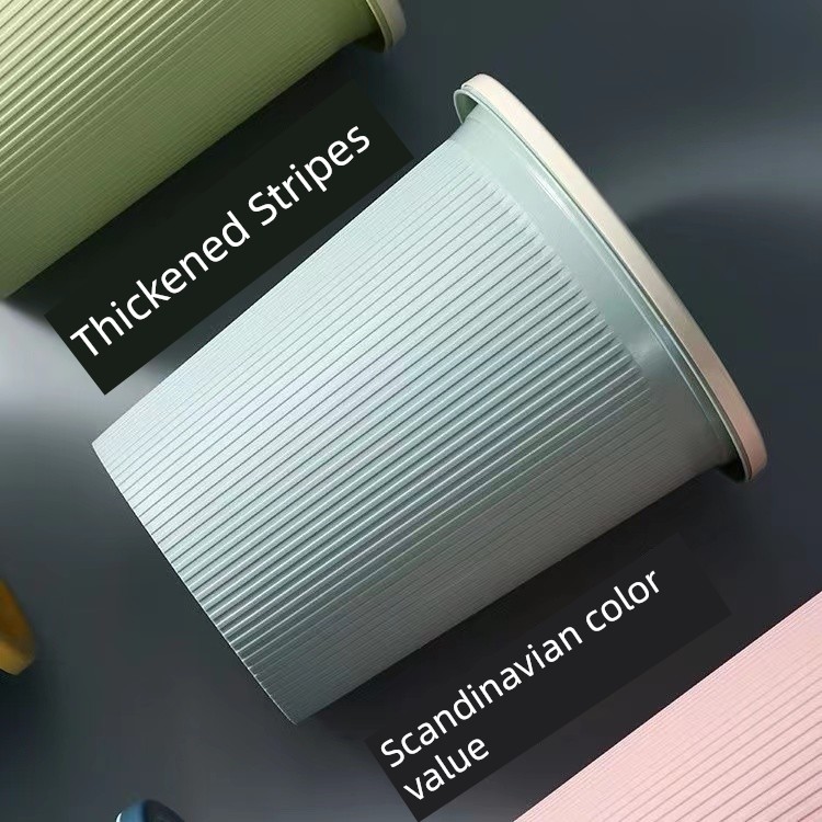Trash Can For Home Living Room Bedroom Kitchen Toilet Commercial Large Capacity Office with Pressure Ring Wastebasket