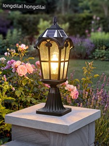 Solar Column Head Lights, Outdoor Waterproof Fence, Courtyard Gate Pillar Lighting, Courtyard Villa Gate Pillar Lights o