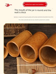 Bamboo Cupping Set, Bamboo Suction Tubes, Small, Medium, Large, Extra-Large Cupping Cups, Carbonized Bamboo Cups, Bamboo