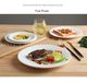 Hotel restaurant Western steak plate bone plate shallow plate flat plate commercial tableware pure white ceramic plate