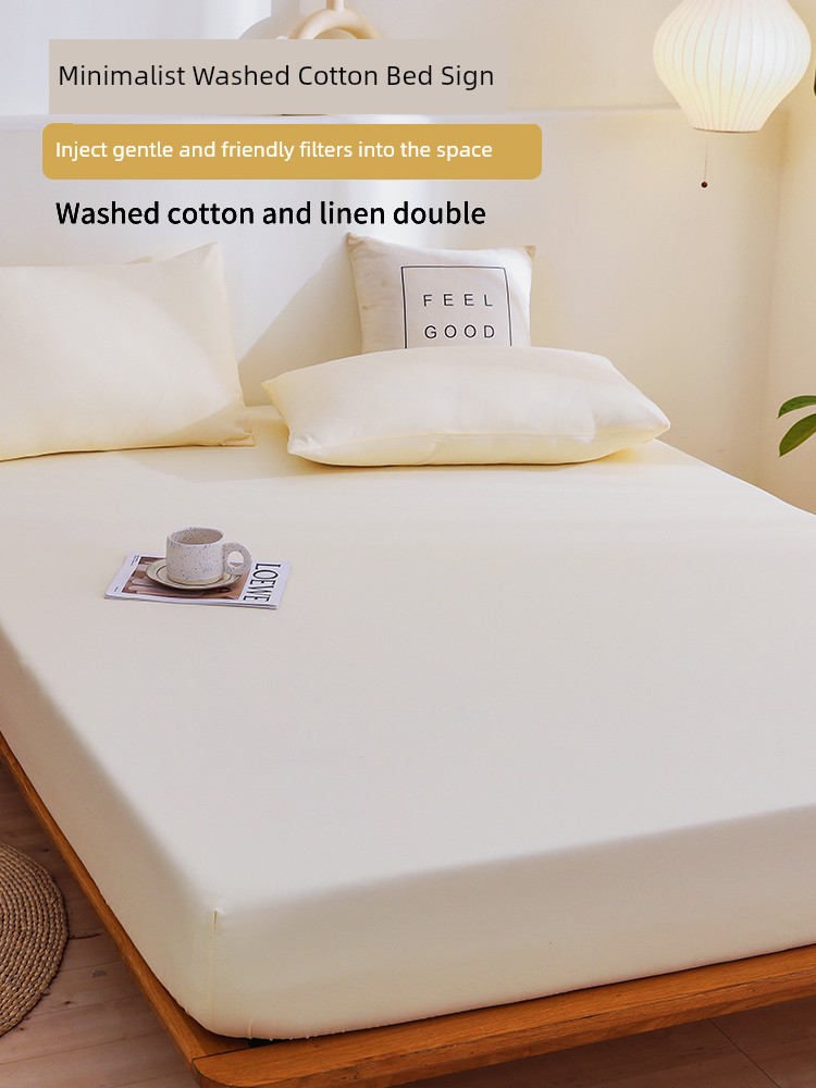 2025 New Winter Fitted Sheet Single Piece All-Season Universal Bed Sheet Cover Non-Pure Cotton Full Cotton Mattress Dustproof Protective Cover