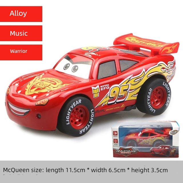 Large racing car playable 3 lightning McQueen alloy toy car sound and light power children's real-life car model