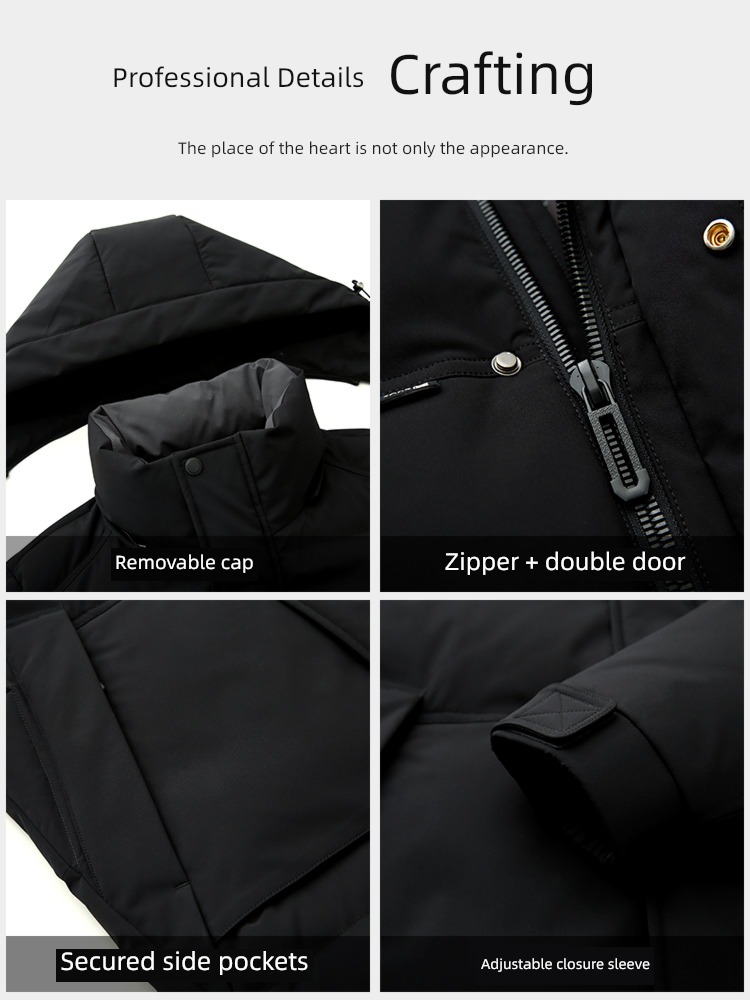 snow flying keep warm business affairs leisure time man Down Jackets