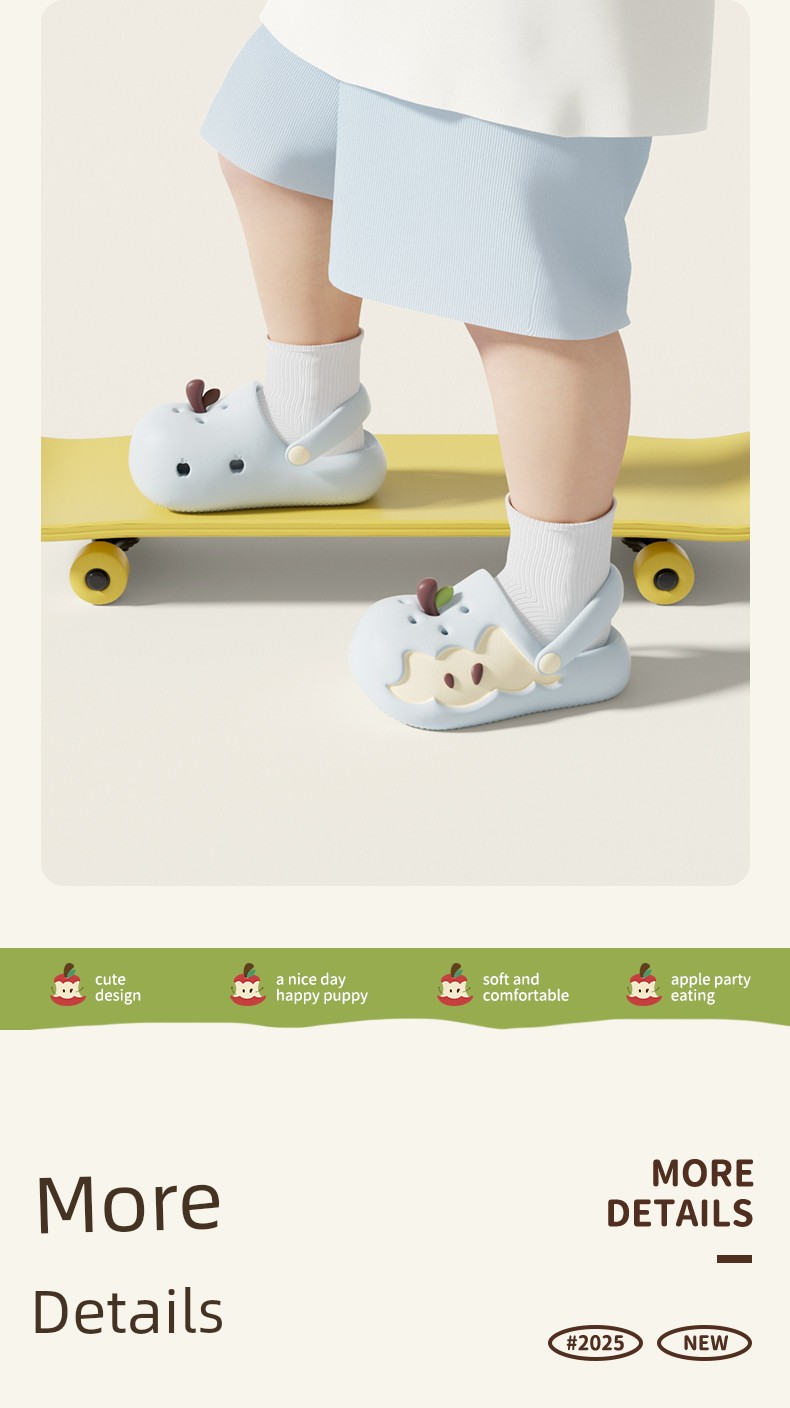 Chedoir Apple Kidsren's Clogs for Boys and Girls Summer 2026 New Style Non-Slip Kidsren's Toe-Toe Slippers for Outdoor Wear — 10