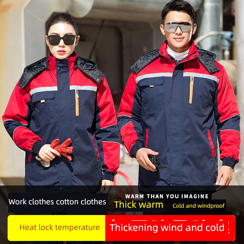 winter Plush Cold proof suit removable coverall
