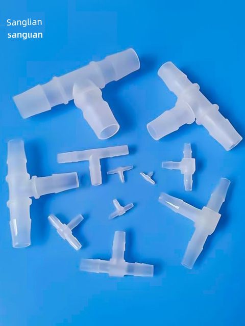 Plastic tee connector T-shaped pagoda connector One-point two-way hose water pipe tee 1.5 to 19mm