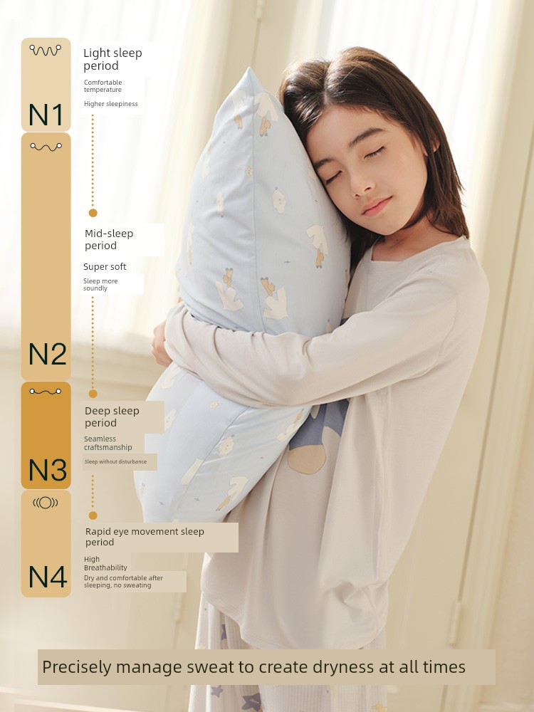 [Recommended by Zhu Dan] Likeuu Kidsren's Pajamas, Boys' and Girls' Home Clothes, 2026 New Family Modal Nightgown — 2