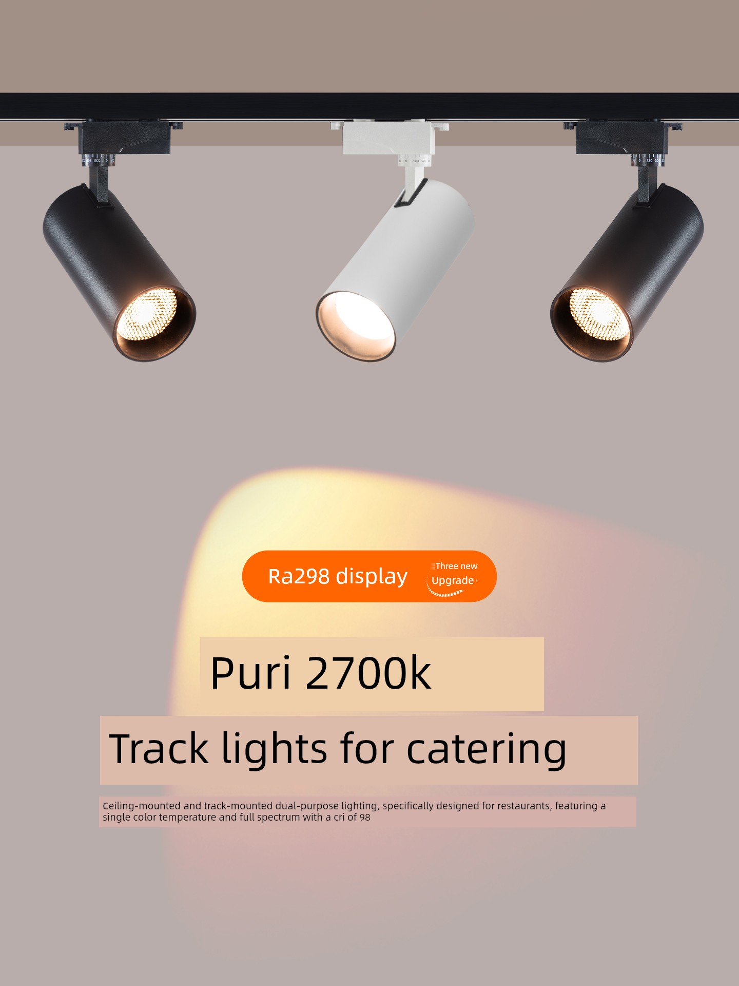 Special Spotlights for Restaurants 2700K Restaurant Table Spotlights Hot Pot and Barbecue Restaurant 3500K Warm Light Track Spotlights