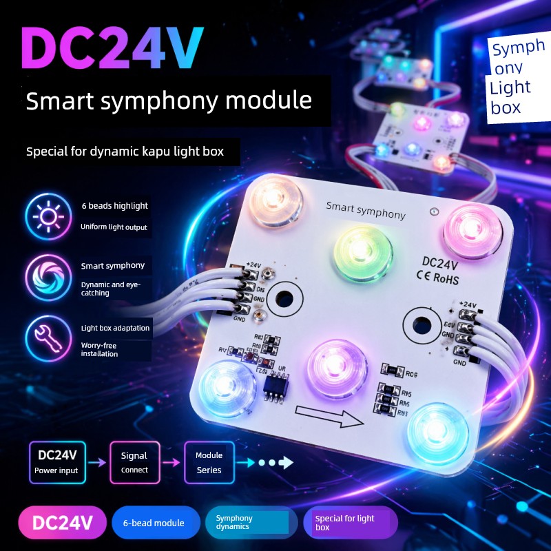 Connected to the Mi Home App, Soft Film Ceiling Led Light Box, Diffuse Reflection Light Strip, Rgb Full-Color 24V Fantasy Blockchain Light
