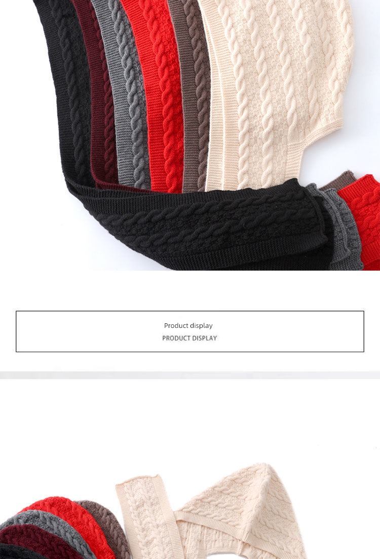 Autumn and winter Hooded one Cervical spine protection Wool female Shawl