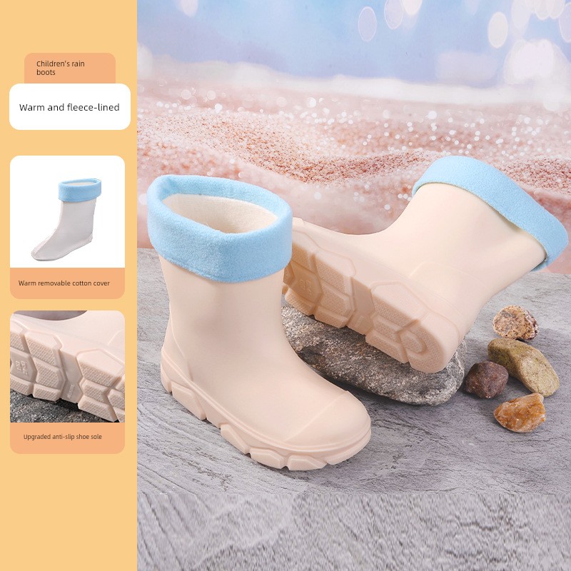 Children's Rain Boots with Drawstring, High-Tube Rain Boots, Long Boots for Older Kids, Over-The-Knee School-Specific Boots for Boys and Girls, Non-Slip — 2