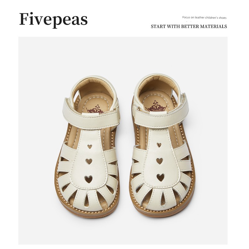 Fivepeas Cowhide Summer Lolita Children's Sandals — 6