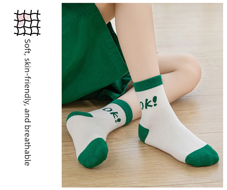 Pure Cotton Spring and Autumn Girl Deodorizing Filter Children's Socks — 12